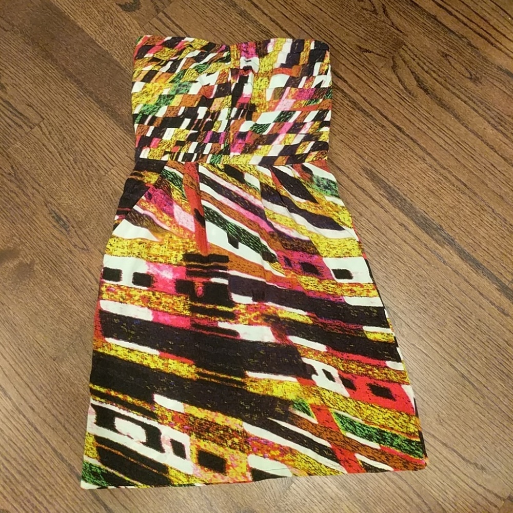 Charlie Jade colorful silk dress, size Small